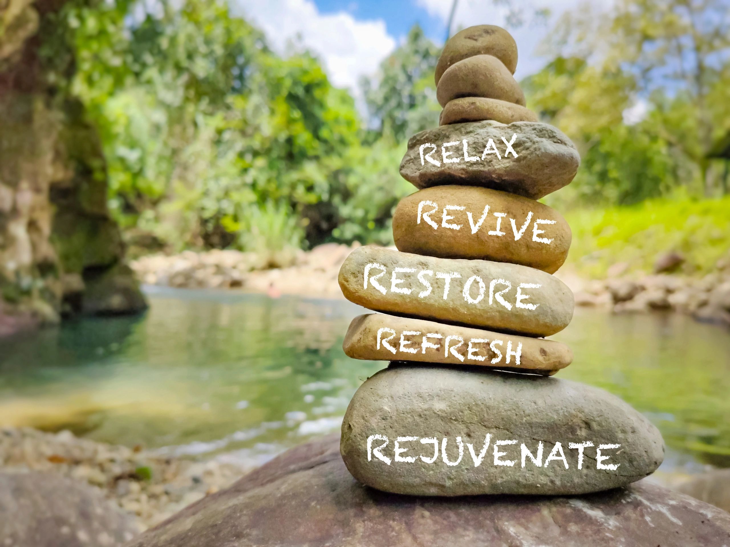 Relax, Revive, Restore, Refresh, Rejuvenate